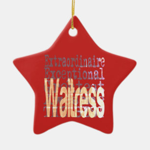 Waitress Extraordinaire Julgransprydnad Keramik