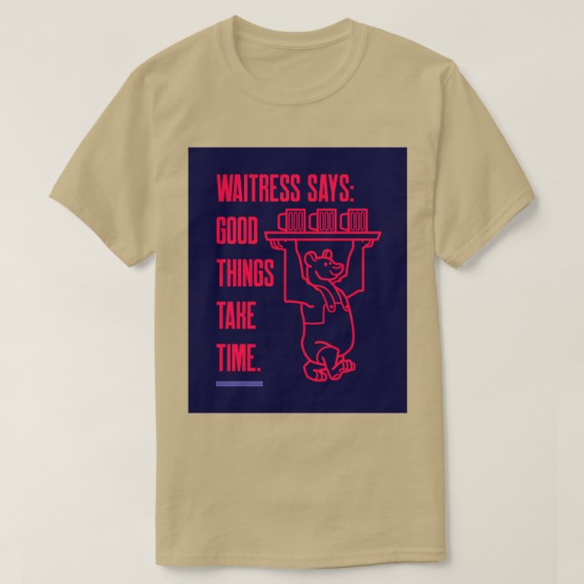 Waitress Gift T Shirt (Design framsida)