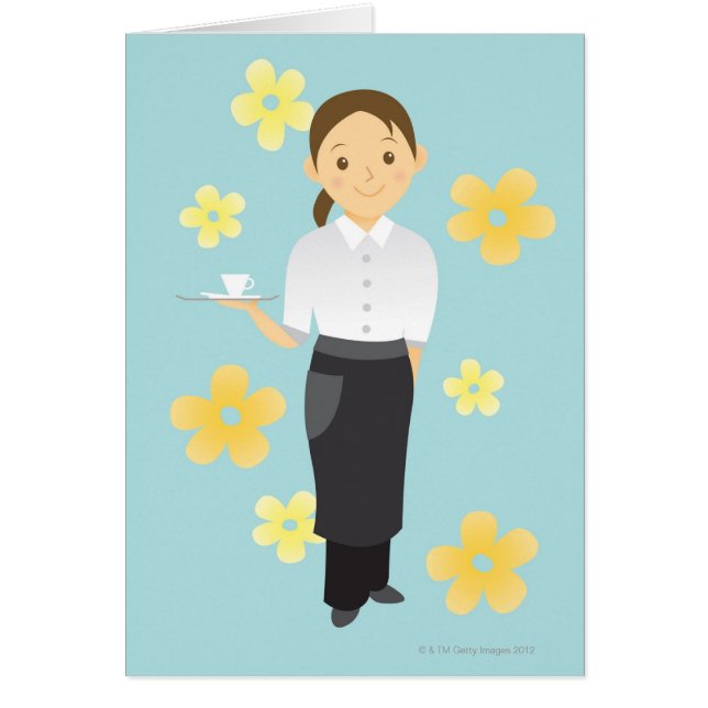 Waitress Hälsningskort (Framsidan)
