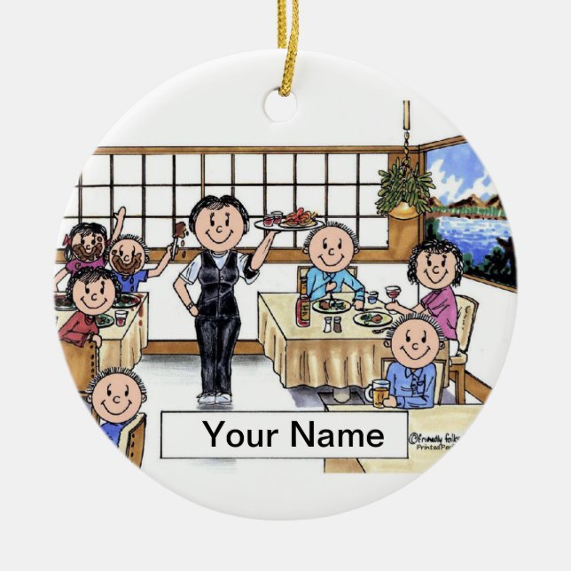 Waitress Julgransprydnad Keramik (Framsidan)