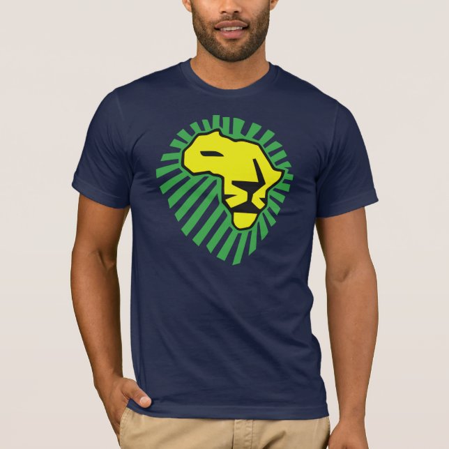 Waka waka Grönt Mane Gult Lejon Shirt Tee Shirt (Framsida)