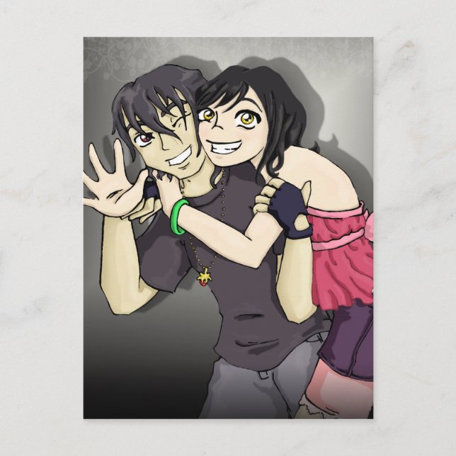 Wakaba och Arai Vykort (Framsida)