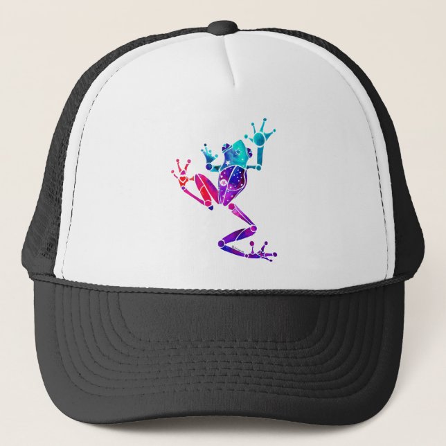 WakanaFrogPurpleBlue Truckerkeps (Framsida)