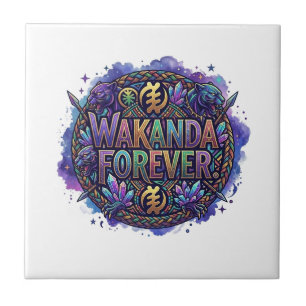 Wakanda Forever Tribal Warrior T-Shirt Kakelplatta