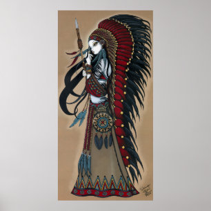 Wakanda Native Tribal Warrior Priestess Poster