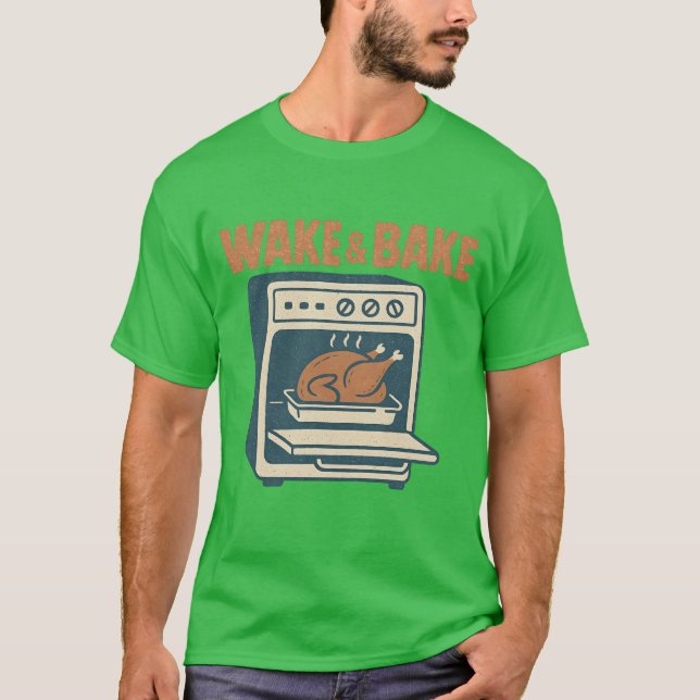 WAKE & BAKE T SHIRT (Framsida)
