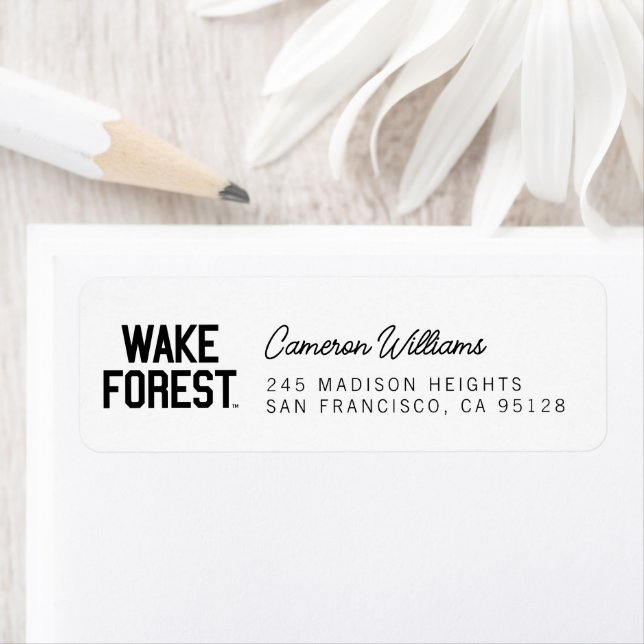 Wake Forest Universiteten | Wake Forest Returadress Etikett (Insitu)