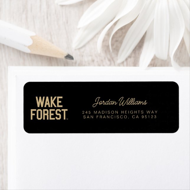 Wake Forest Universiteten | Wake Forest Returadress Etikett (Insitu)