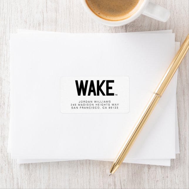 Wake Forest Universiteten | Wake Wordmark Adressetikett (Insitu)