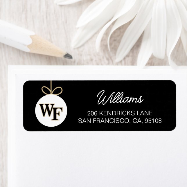 Wake Forest Universiteten | WF Returadress Etikett (Insitu)