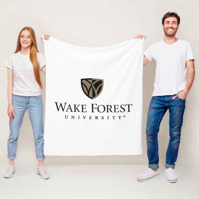 Wake Forest Universiteten Wordmark Fleecefilt (På plats)