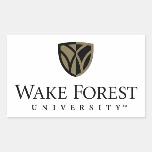 Wake Forest Universiteten Wordmark Rektangulärt Klistermärke