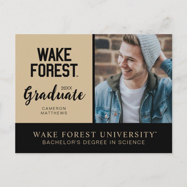 Wake Forest University | Wake Forest Meddelande Vykort (Framsida)