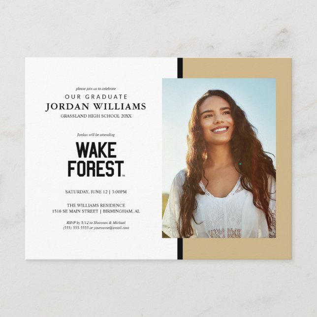 Wake Forest University | Wake Forest Meddelande Vykort (Framsida)