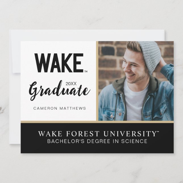 Wake Forest University | Wake Wordmark Inbjudningar (Framsida)