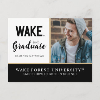 Wake Forest University | Wake Wordmark Meddelande Vykort