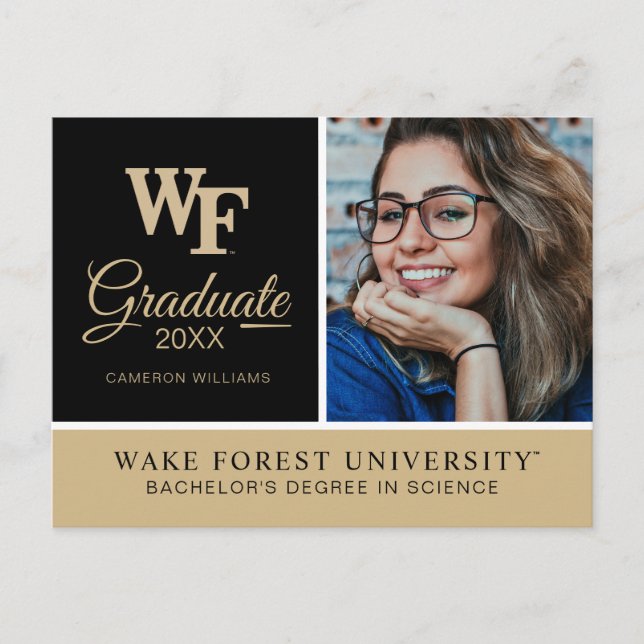Wake Forest University | WF Meddelande Vykort (Framsida)