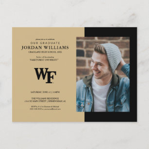 Wake Forest University WF Meddelande Vykort