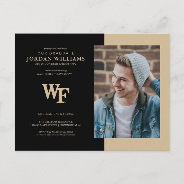 Wake Forest University | WF Meddelande Vykort (Framsida)