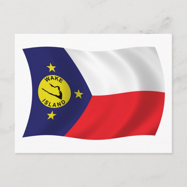 Wake Island Flag Postkort Vykort (Framsida)