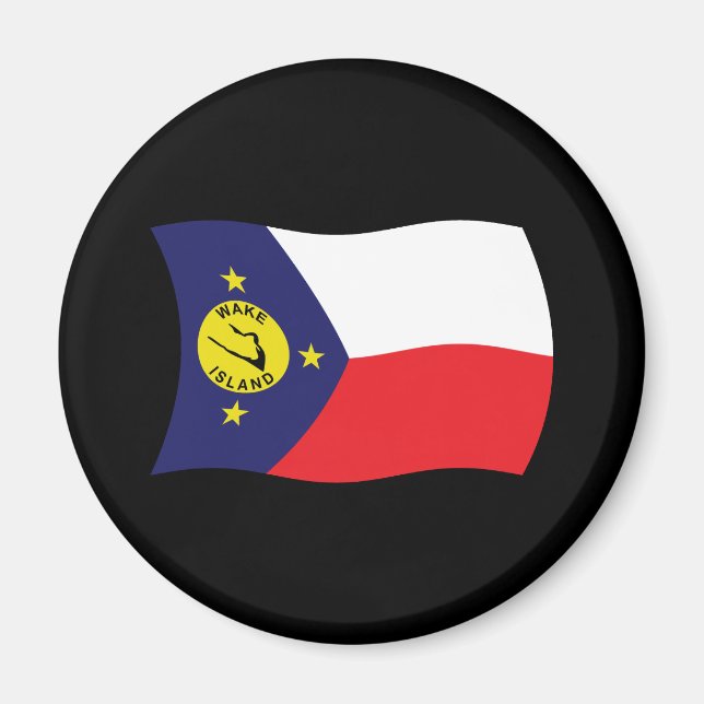 Wake Island Flagga Magnet (Framsidan)