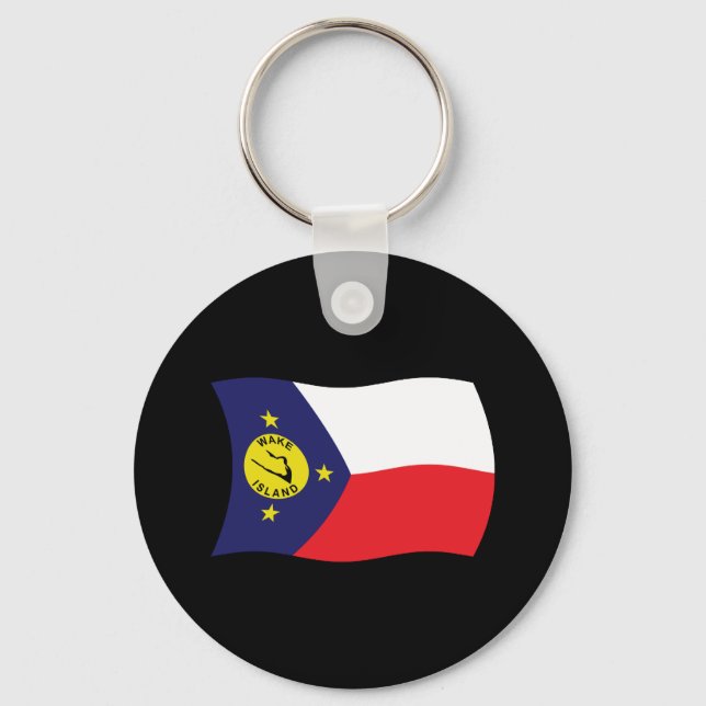 Wake Island Flagga Nyckelring (Framsida)