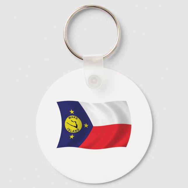 Wake Island Flagga Nyckelring (Framsida)
