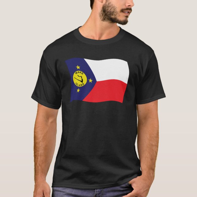 Wake Island Flagga Shirt T-shirt (Framsida)