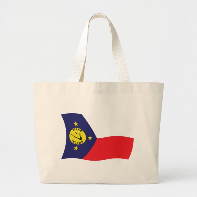 Wake Island Flagga Tote Bag Jumbo Tygkasse (Framsidan)