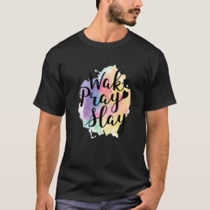 Wake Pray Slay Cute Rainbow Faith Religion T Shirt
