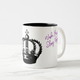Wake.Pray.Slay.Repeat Två-Tonad Mugg