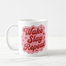 Wake slay repeat kaffemugg