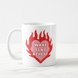 Wake slay repeat kaffemugg
