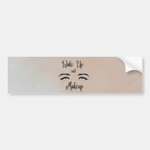 Wake up & Makeup Bildekal