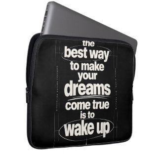Wake Up Motivationscitat Typografi Streetwear T Laptop Fodral
