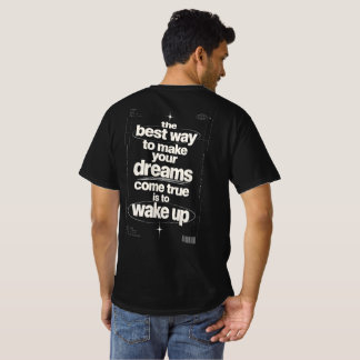Wake Up Motivationscitat Typografi Streetwear T Shirt