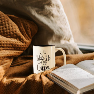 Wake Up Smell the Coffee Typografi Två-Tonad Mugg