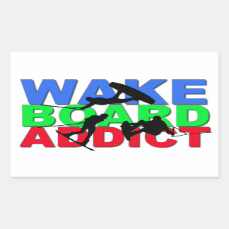 Wakeboard Addict Rektangulärt Klistermärke