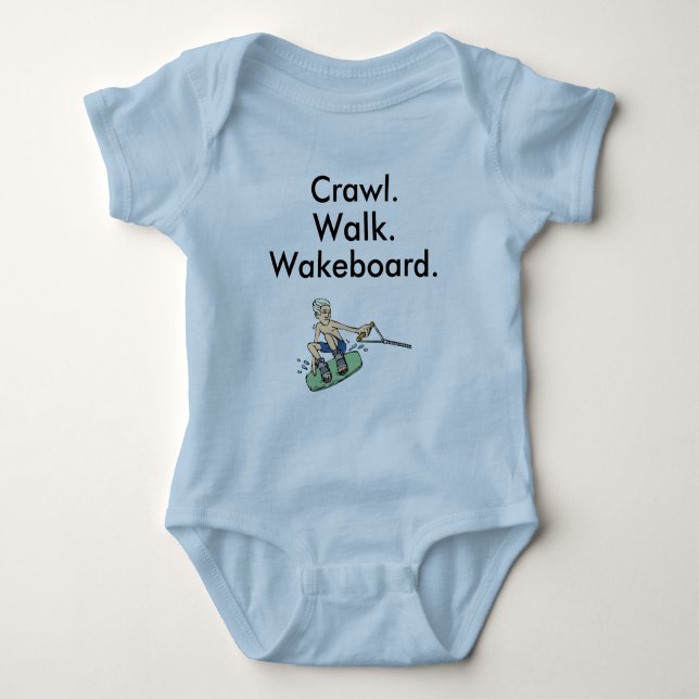 Wakeboard Baby Body T Shirt (Framsida)