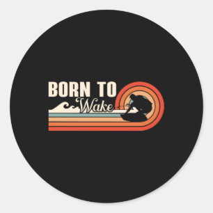 Wakeboard Born, Wake Wakeboarder Wakeboarding Runt Klistermärke