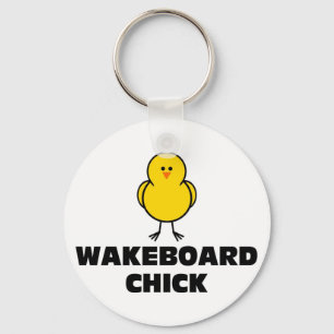 Wakeboard chick nyckelring