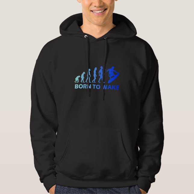 Wakeboard Evolution Born to Wake Wakeboarding Roli Hoodie (Framsida)