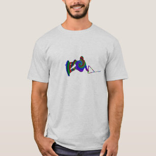 Wakeboard färg virvlar runt T-tröja T-shirt