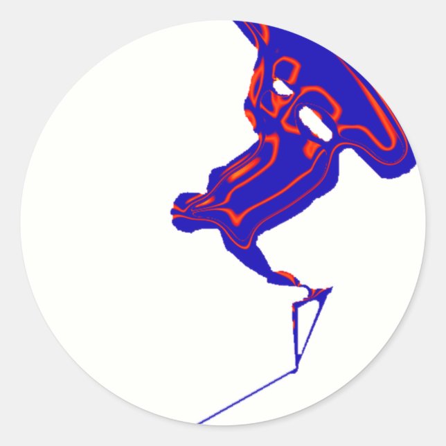 Wakeboard-flöde Runt Klistermärke (Framsida)