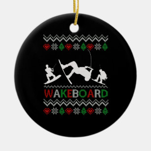 Wakeboard Funny jul Julgransprydnad Keramik