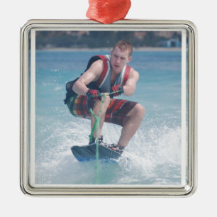 Wakeboard hopkrupen ställning julgransprydnad metall