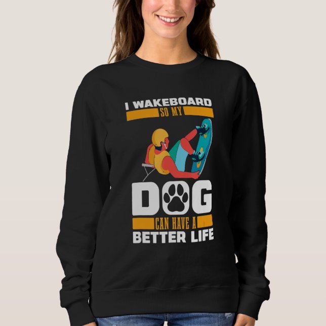Wakeboard Hund   Wakeboardåkare Wakeboardåkning T Shirt (Framsida)