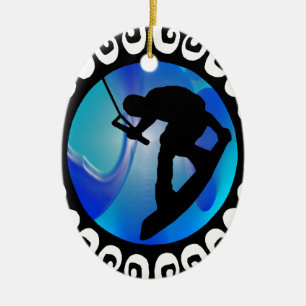 WAKEBOARD-KÄNSLAN JULGRANSPRYDNAD KERAMIK