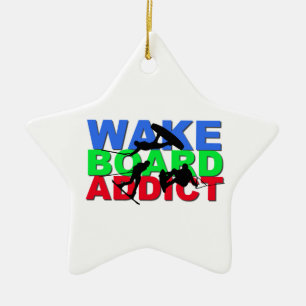 Wakeboard knarkare julgransprydnad keramik