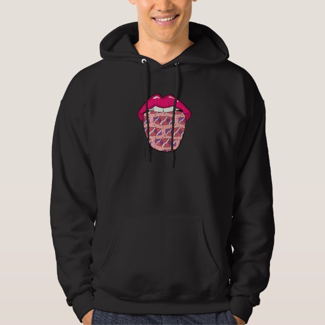 Wakeboard Lips  Wakeboarder Wakeboarding Hoodie (Framsida)